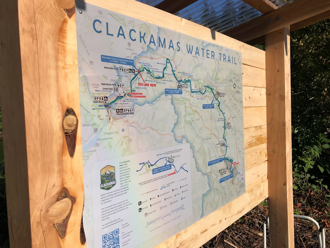 Está viendo Comunicado de prensa: Sitio web actualizado de Clackamas Water Trail y nuevo quiosco de señalización en Riverside Park